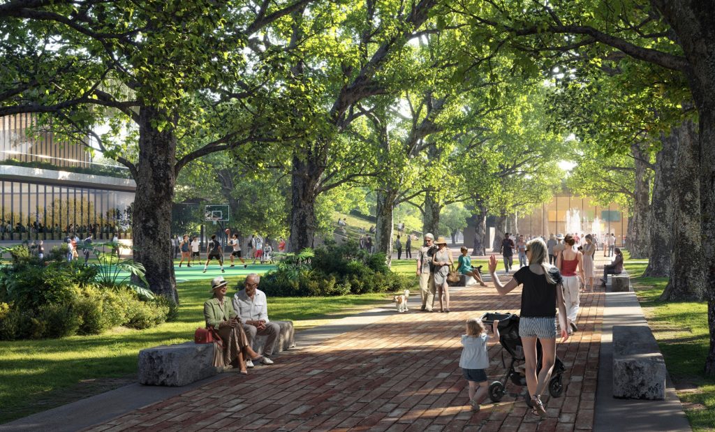 Revised renderings of facilities proposed for the Boca Raton city government campus complex, Oct. 2025. (Terra-Frisbie/ City of Boca Raton)