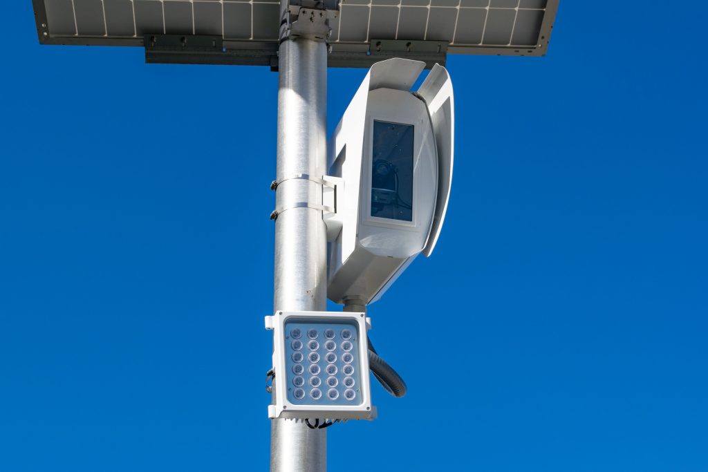 School speed cameras and zone signs near the J.C. Mitchell Elementary School. (Photo: Boca Daily News)