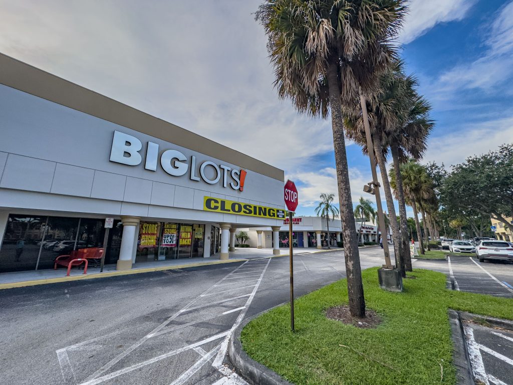 The Big Lots store in Boynton Beach, slated to close as part of a bankruptcy filing, Sept. 2024. (Photo: Boca Daily News)