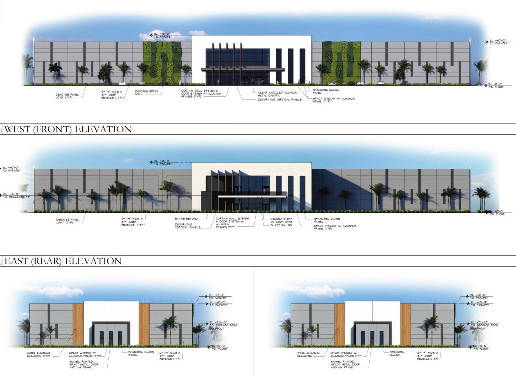 Renderings of the future Boca Paddle pickleball facility, approved for the future North Park. (Planning Document)