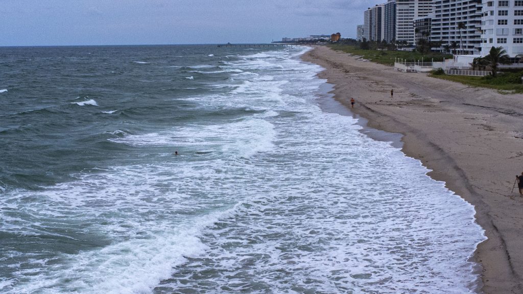 The effects of Hurricane Helene whip up waves and surf at Boca Raton Inlet and beaches in Boca Raton and Deerfield Beach, FL, Sept. 25, 2024. (Photo: Boca Daily News)