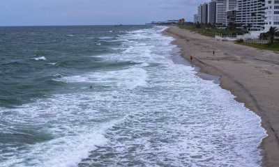 The effects of Hurricane Helene whip up waves and surf at Boca Raton Inlet and beaches in Boca Raton and Deerfield Beach, FL, Sept. 25, 2024. (Photo: Boca Daily News)