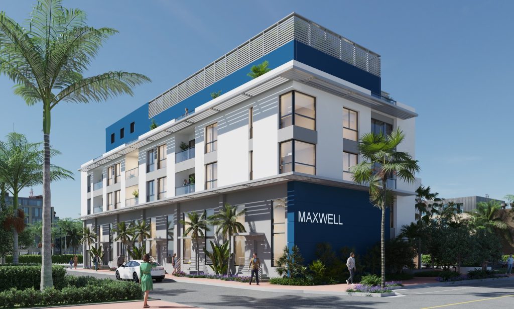 A rendering of 'The Maxwell,' approved for the Central Business District in Delray Beach, FL. (Credit: Netta Architects)