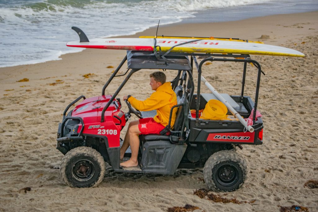 A Boca Raton lifeguard on an ATV. (Photo: Boca Daily News)