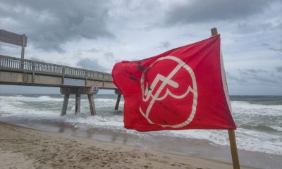 Wind and rough surf whipped up by Hurricane Milton move into Palm Beach and Broward counties in South Florida, Oct. 9, 2024. (Photo: Boca Daily News)