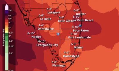 A tropical system is expected to bring large amounts of rainfall to South Florida Oct. 4-7. (Credit: NWS/CIMSS)