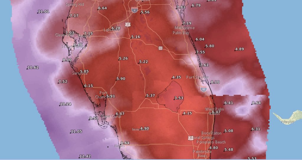 Rainfall totals expected through Oct. 10. (Credit: NWS)