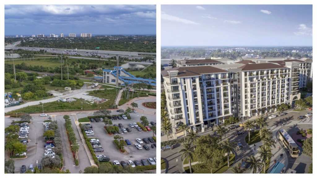 The future 'Boca Village' site proposed for the Boca Raton Tri-Rail station. (Photos: Boca Daily News/ 13th Floor)