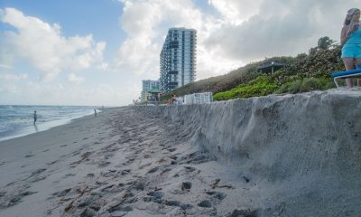 Beach erosion in Boca Raton, FL, Nov. 4, 2024. (Photo: Boca Daily News)