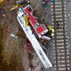 The scene of a colission involving a Brightline train and a Delray Beach Fire-Rescue truck, Dec. 28, 2024. (Photo: Boca Daily News)