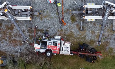 The scene of a colission involving a Brightline train and a Delray Beach Fire-Rescue truck, Dec. 28, 2024. (Photo: Boca Daily News)