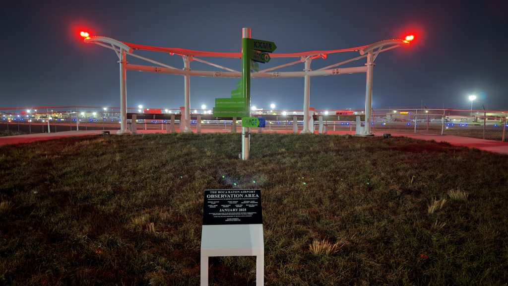 The new viewing platform at Boca Raton Airport opened Jan. 29, 2025. (Photo: Boca Daily News)