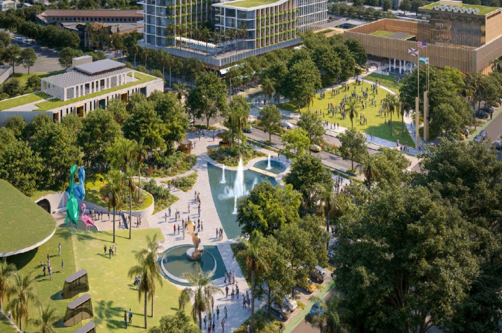 A proposed new city government and redevelopment plan from Boca City Center. (Planning Document)