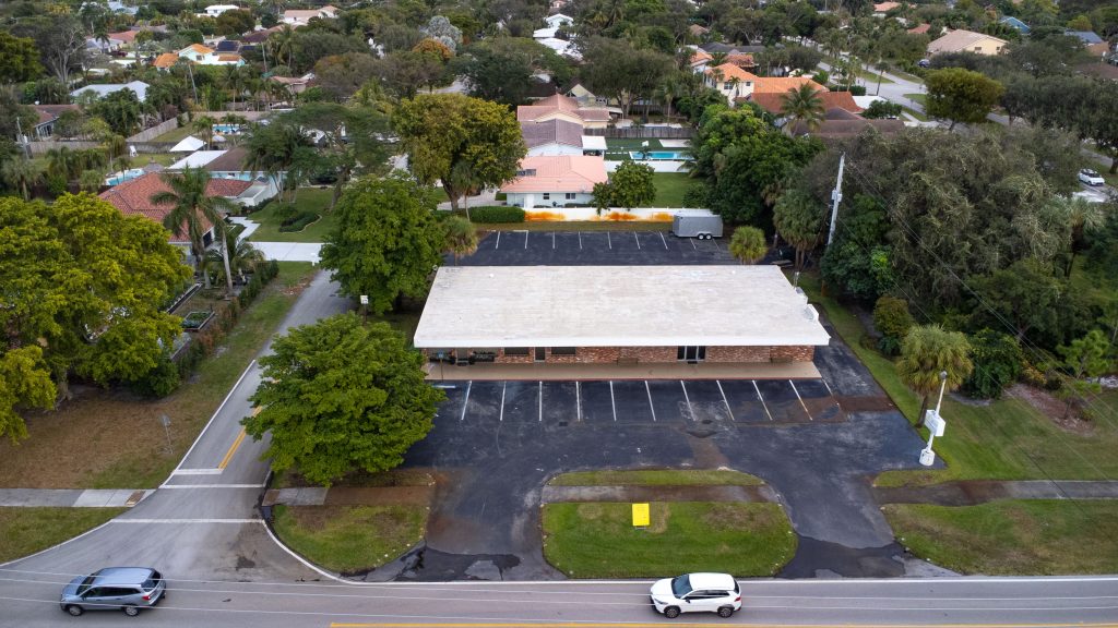 A commercial space proposed for redevelopment in the Palm Beach Farms neighborhood of Boca Raton, Jan. 2025. (Photo: Boca Daily News)