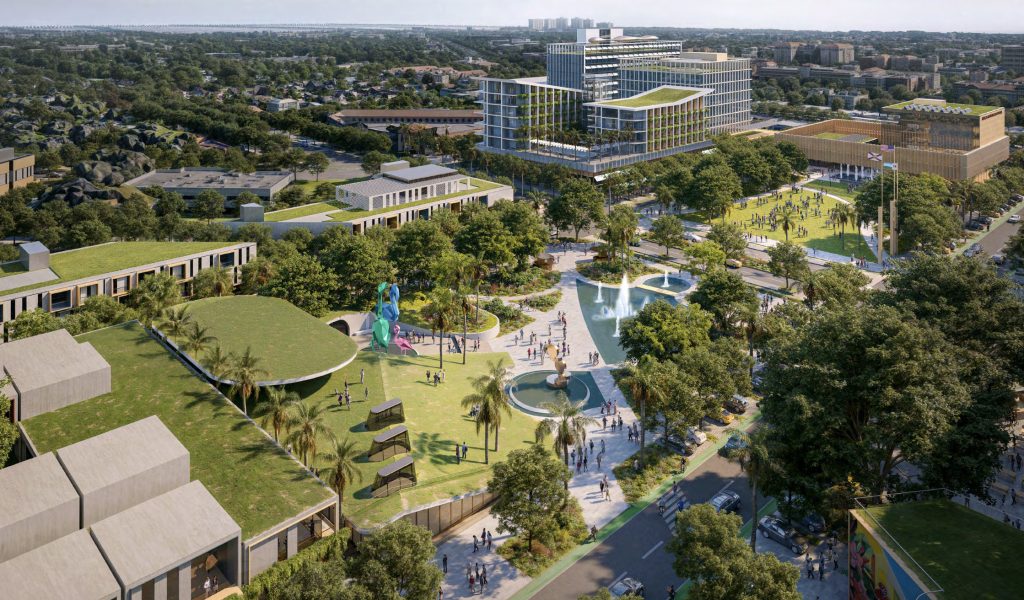 Renderings of a proposal by Boca City Center, Terra-Frisbie Group, for the city's new downtown campus. (Planning Document)