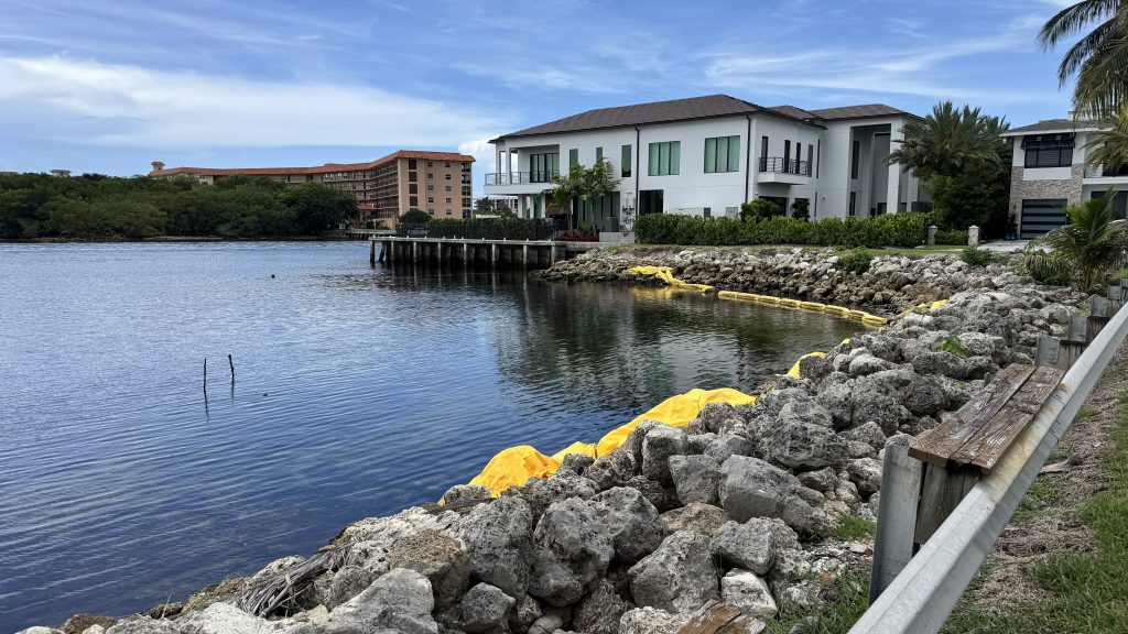 A submerged area off the Intracoastal Waterway off NE 8th Avenue in Boca Raton, FL, June 2025. (Photo: Boca Daily News)