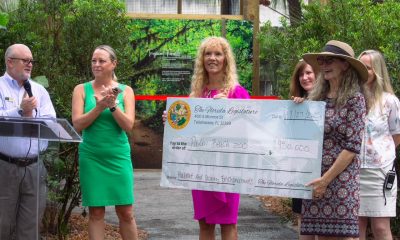 Zoo Executives, Representative Meg Weinberger (R-94) and Rep Peggy Gossett-Seidman (R-91) during a check presentation ceremony, Sept. 2025. (Supplied Photo)