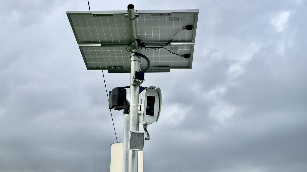 A speed camera set up near Boca Raton Community High School, Sept. 2, 2025. (Photo: Boca Daily News)