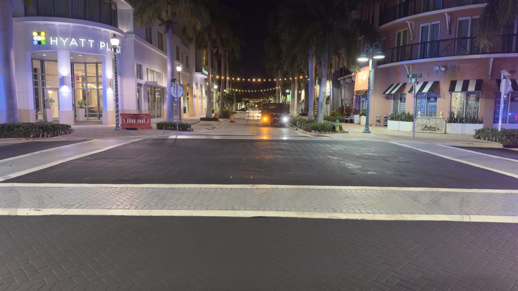 FDOT contractors remove a rainbow-colored 'Pride Intersection' in Delray Beach, Fla., Sept. 10, 2025. (Photo: Boca Daily News)