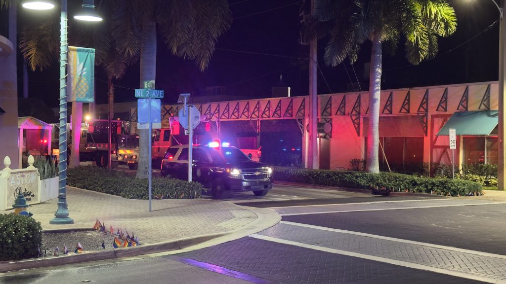 FDOT contractors remove a rainbow-colored 'Pride Intersection' in Delray Beach, Fla., Sept. 10, 2025. (Photo: Boca Daily News)