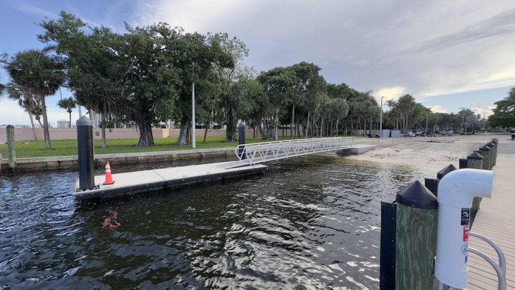 The boat ramp and bulkhead at Silver Palm Park, Boca Raton, FL, Sept. 2025. (Photo: Boca Daily News)