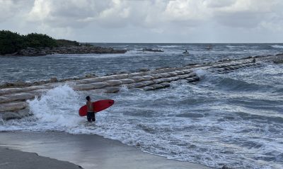 Heavy surf being produced by a tropical disturbance off South Florida, Oct. 2, 2025. (Photo: Boca Daily News)
