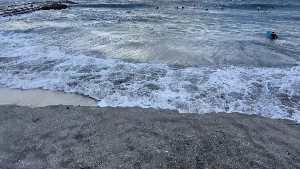 Heavy surf being produced by a tropical disturbance off South Florida, Oct. 2, 2025. (Photo: Boca Daily News)