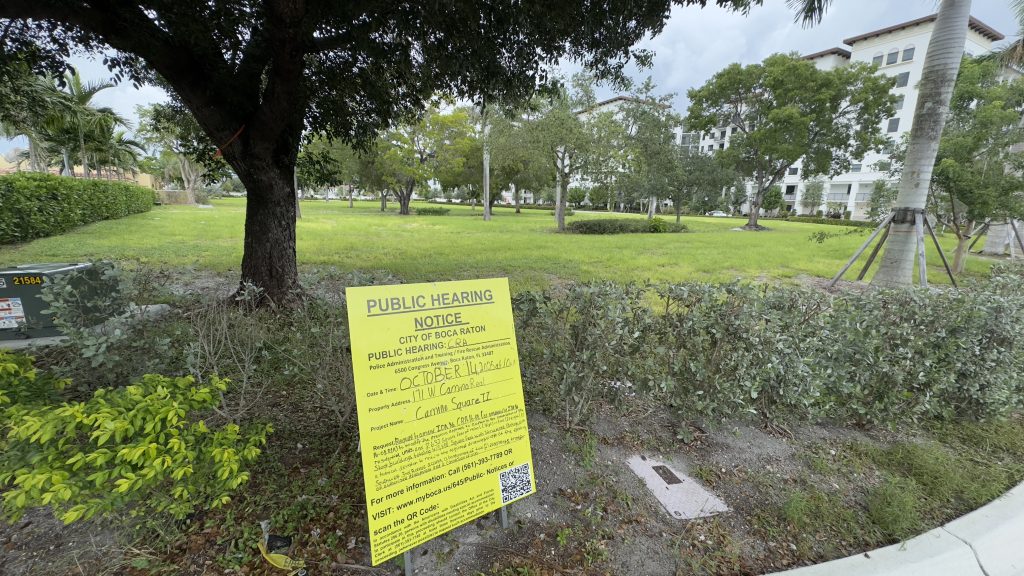 The site at 171 West Camino Real, Boca Raton, FL, Oct. 2025. (Photo: Boca Daily News)