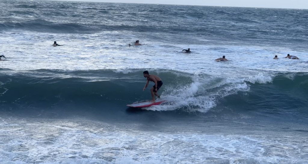 Heavy surf being produced by a tropical disturbance off South Florida, Oct. 2, 2025. (Photo: Boca Daily News)