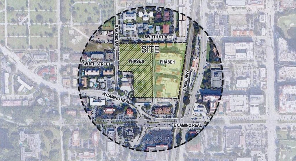 The site at 171 West Camino Real, Boca Raton, FL, Oct. 2025. (Photo: Planning Document)
