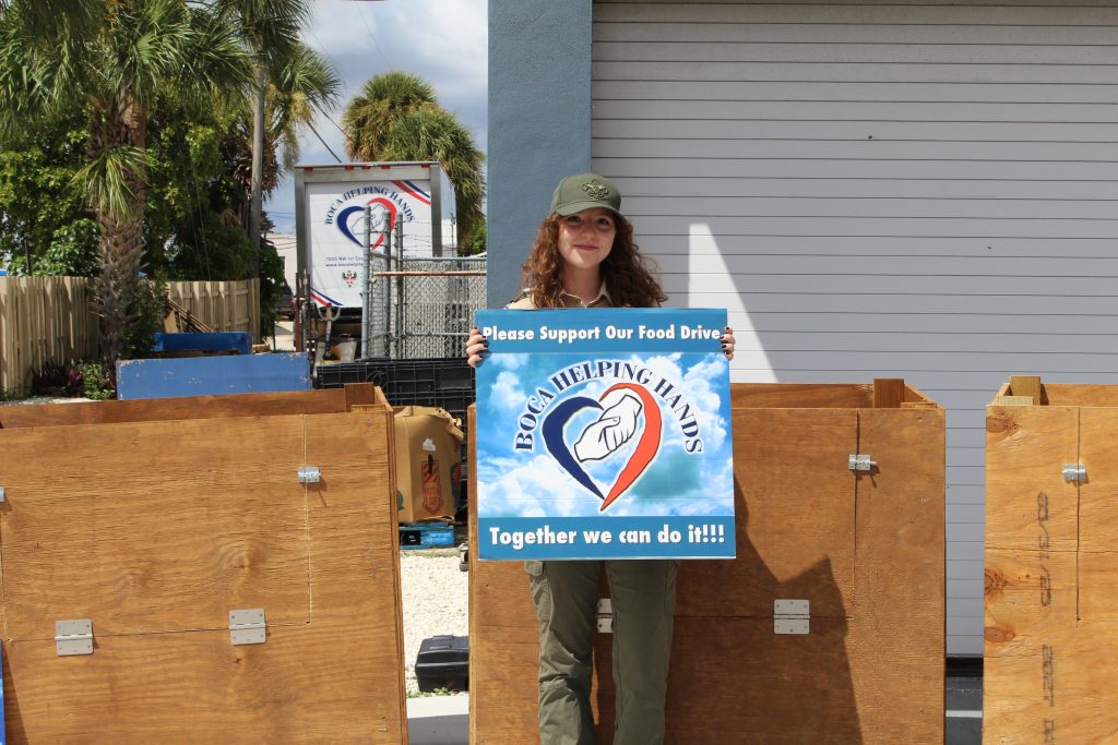 Laura Arbelaez Correa has collected more than 1,500 pounds of food for Boca Helping Hands. (Photo: BHH)