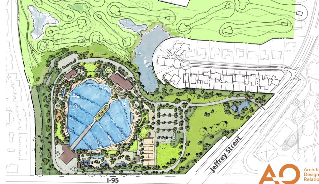 A rendering of a potential surf park at Boca Raton's North Park property. (Planning Document)