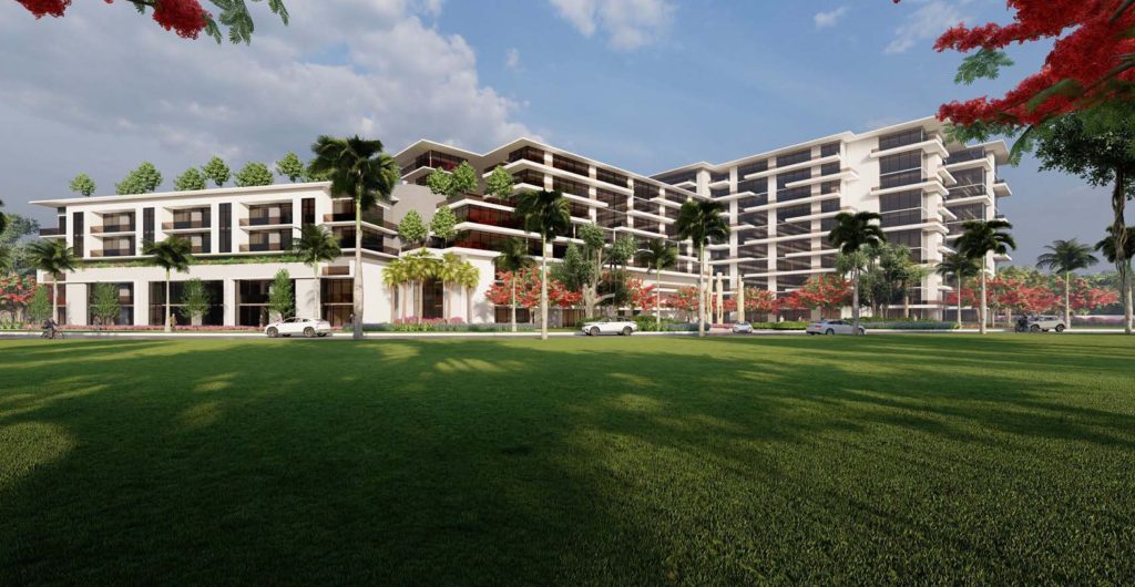 The future site of a new eight-story, 222-unit mixed use development at 1600 Clint Moore Road, Boca Raton, FL. (Planning Document)