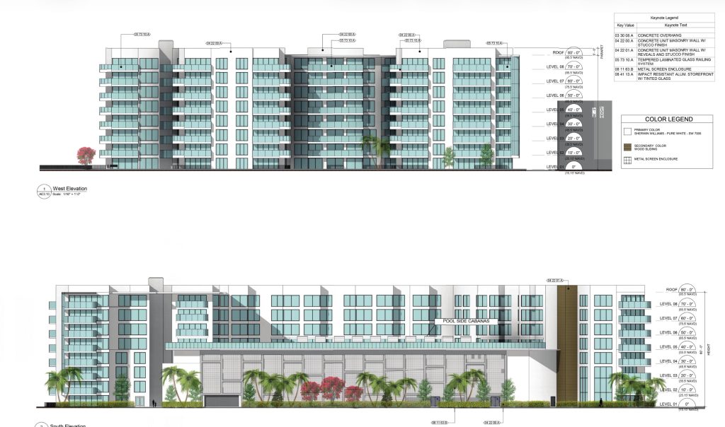 The future site of a new eight-story, 222-unit mixed use development at 1600 Clint Moore Road, Boca Raton, FL. (Planning Document)