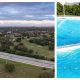 The northwest portion of NOrth Park (left). A park current utilizing the Wavegarden system. (Credit: Boca Daily News / Boca Surf Park)