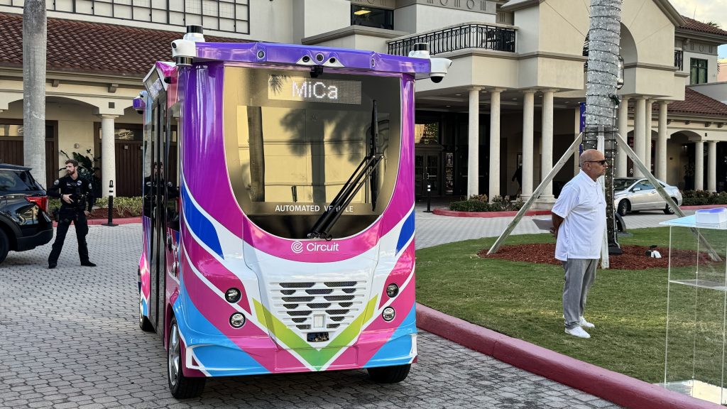 The MiCa autonomous vehicle, powered by Guident software, poised to be launched in Dec. 2025 in Boca Raton, Fla. (Photo: Boca Daily News)