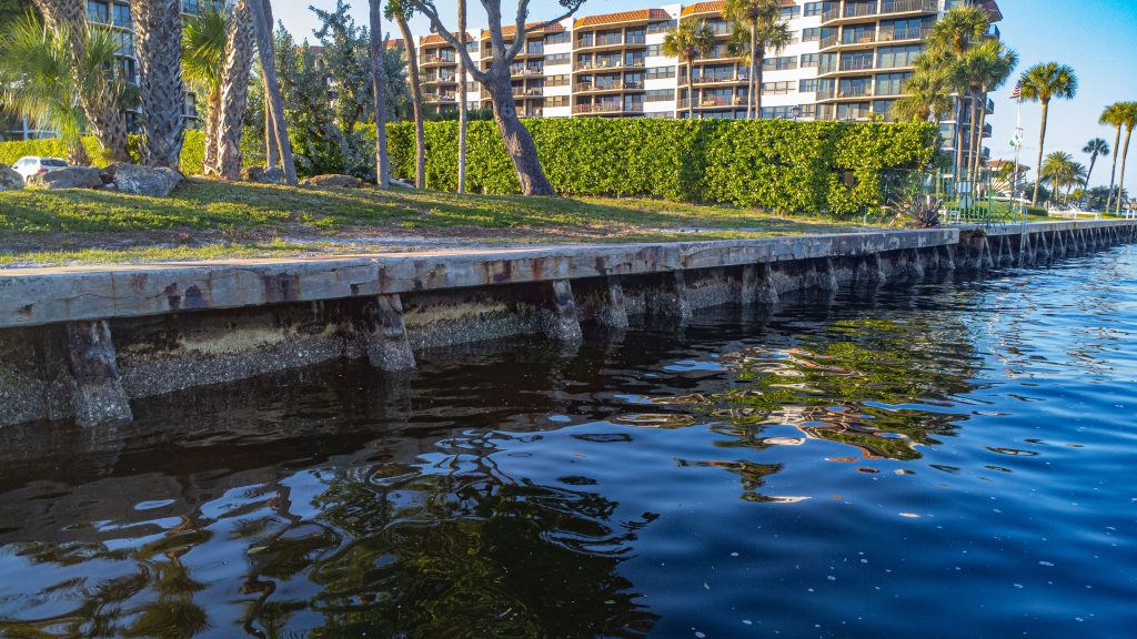 The seawall at Jeffrey Street, Boca Raton, FL. (Photo: Boca Daily News)