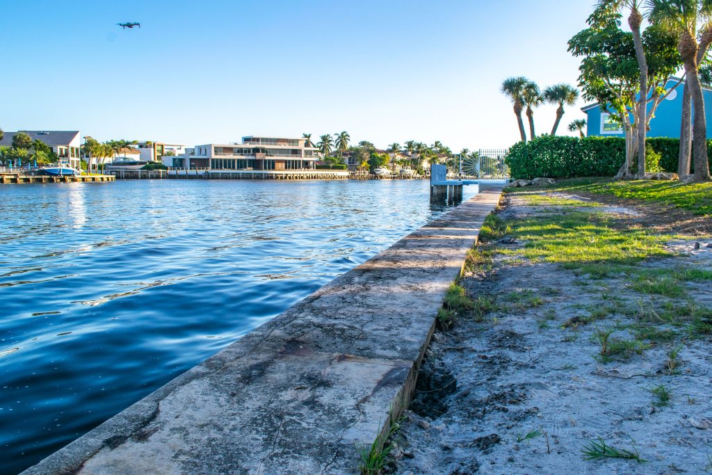 The seawall at Jeffrey Street, Boca Raton, FL. (Photo: Boca Daily News)