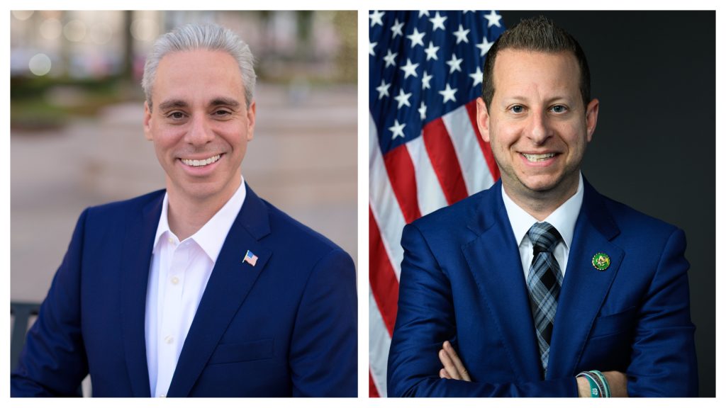 Scott Singer and U.S. Rep. Jared Moskowitz. (Campaign Photos)