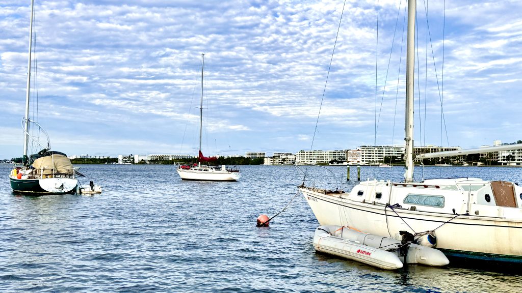 Boats moored along the ICW in Lantana, FL. (Photo: Boca Daily News)