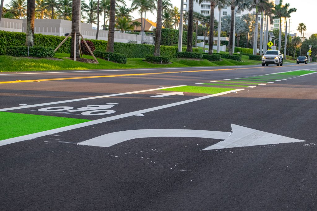 The completed upgrade of A1A in Highland Beach, FL, consisting of widening, repavement, and the installation of bike lanes. (Photo: Boca Daily News)