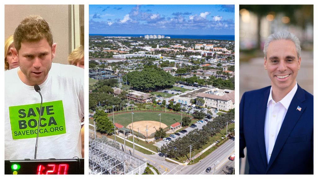Jon Pearlman (left), the downtown area, and Mayor Scott Singer. (File Photos)