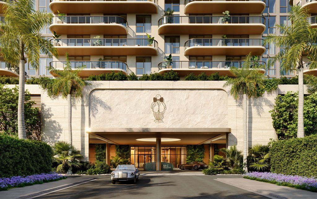 A rendering of the future 'Mr. C' Residences building in downtown Boca Raton, FL, Feb. 2026. (Credit: Mr. C)