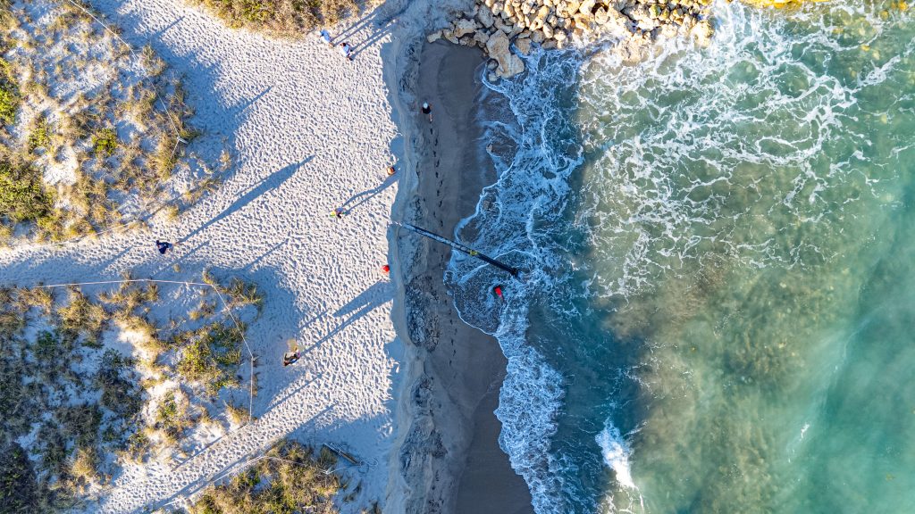 'Cliffs' formed at Boca Raton's South Inlet beach from weather fronts that produced erosion, Feb. 2026. (Photo: Boca Daily News)