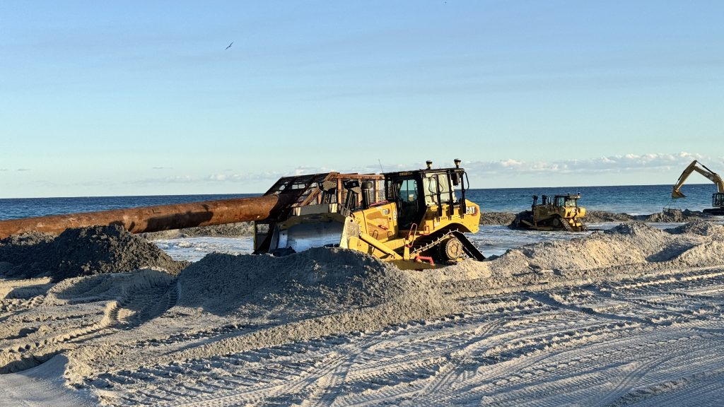 Beach replenishment in Delray Beach, March 1, 2026, (Photo: Boca Daily News)