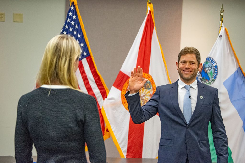 Boca Raton Councilman Jon Pearlman is sworn into office, March 31, 2026. (Photo: Boca Daily News)