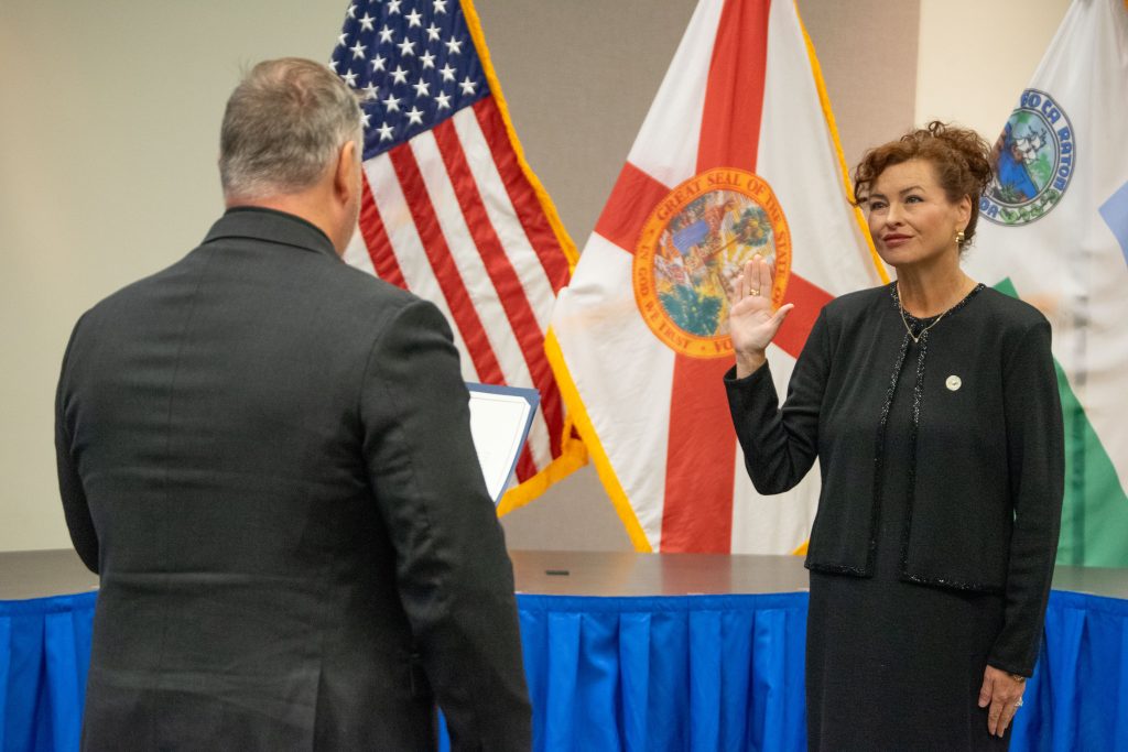 Boca Raton Councilwoman Stacy Sipple is sworn into office, March 31, 2026. (Photo: Boca Daily News)