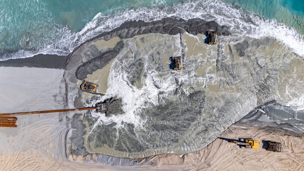 Beach replenishment in Delray Beach, March 1, 2026, (Photo: Boca Daily News)
