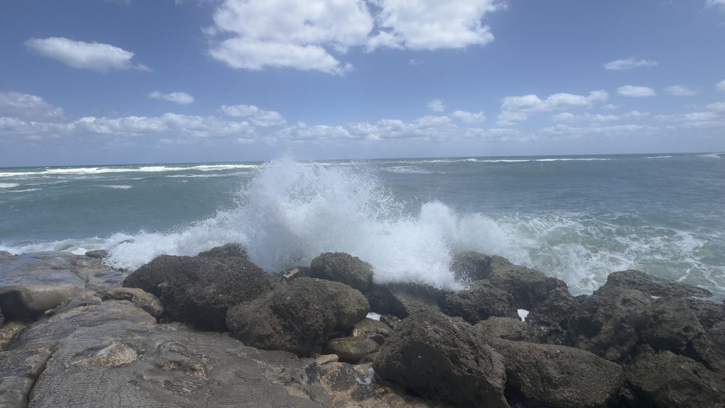 Large waves at Boca Inlet, April 21, 2026. (Photo: Boca Daily News)