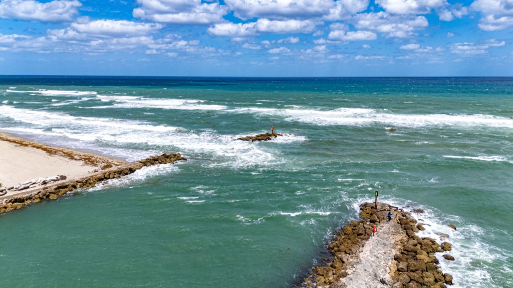 Large waves at Boca Inlet, April 21, 2026. (Photo: Boca Daily News)